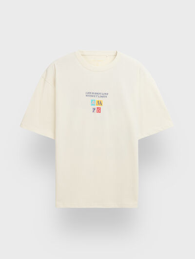 CAMISETA LIFE BLANCO
