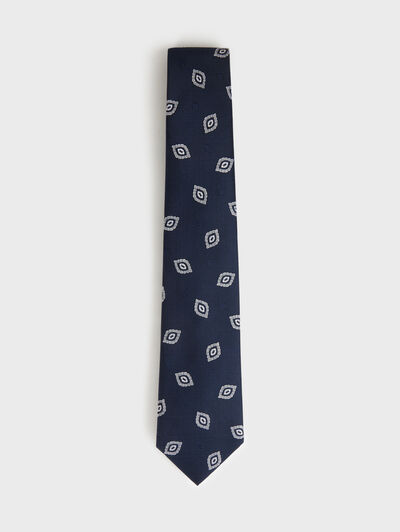 CORBATA JAQUARD MF AZUL MARINO
