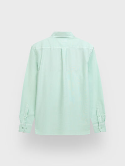 CAMISA OXFORD DYE TIE COLLAR VERDE AGUA