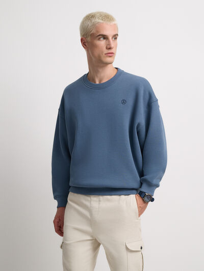 SUDADERA BASICA OVERSIZE AZUL