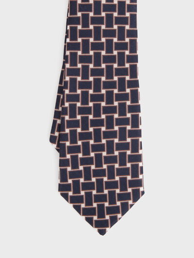 CORBATA PRINTED AZUL MARINO