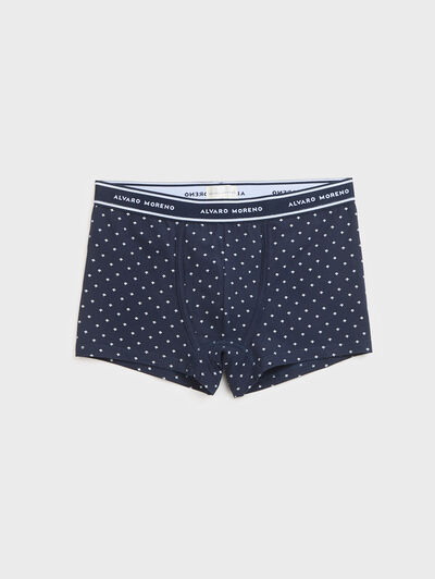 BOXER LIS AZUL MARINO