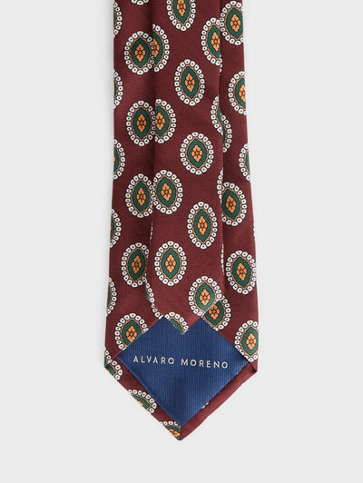 CORBATA PRINTED BURDEOS