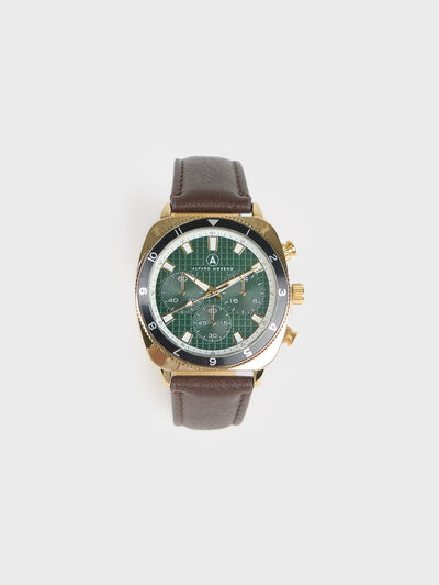 RELOJ VINTAGE VERDE