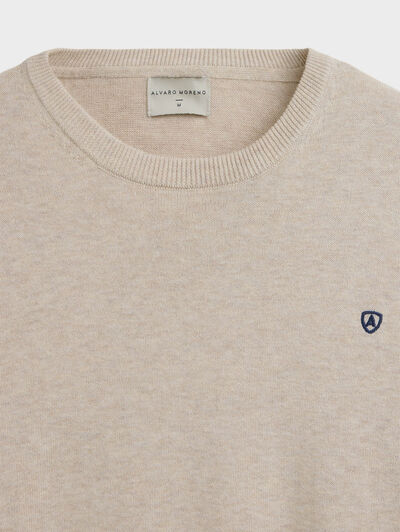 JERSEY ROUND NECK BASIC BEIGE