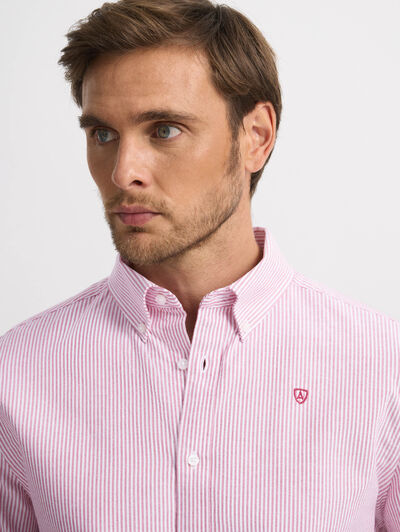 CAMISA OXFORD STRIPES ROJO