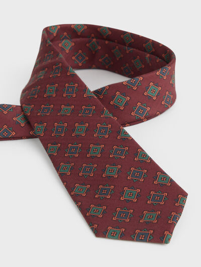 CORBATA PRINTED BURDEOS