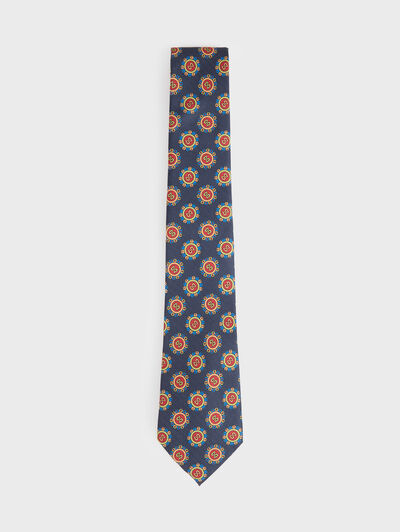 CORBATA PRINTED AZUL MARINO