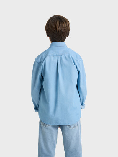CAMISA DENIM KIDS AZUL