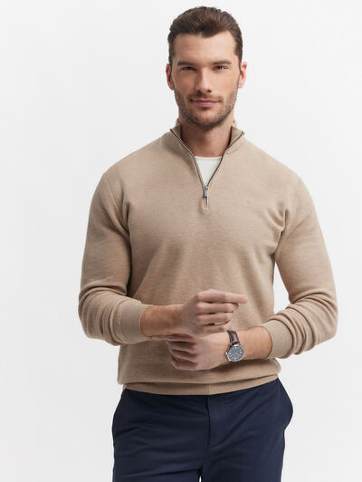 JERSEY CREMALLERA BEIGE