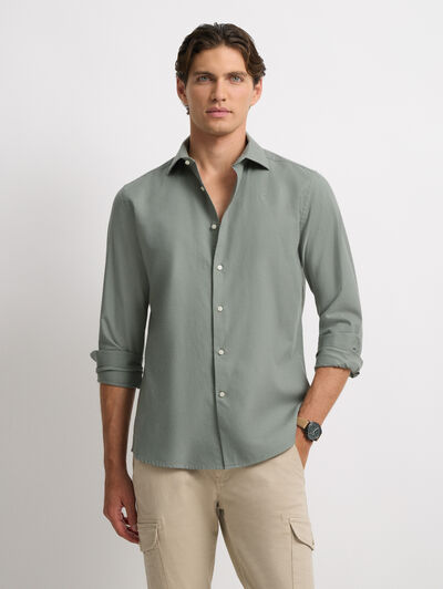 CAMISA TWILL PEACH VERDE