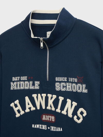 SUDADERA HAWKINS AZUL MARINO