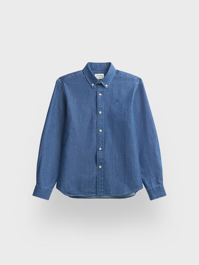 CAMISA DENIM BUTTON DOWN KIDS AZUL MARINO