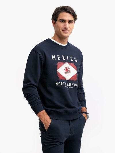 SUDADERA MEXICO AZUL MARINO