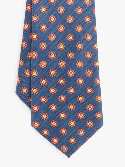CORBATA PRINTED AZUL MARINO