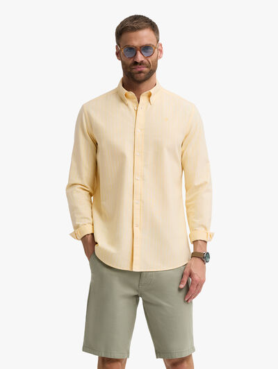 CAMISA OXFORD STRIPES AMARILLO