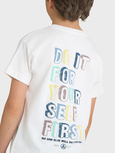 CAMISETA LETTERS KIDS BLANCO