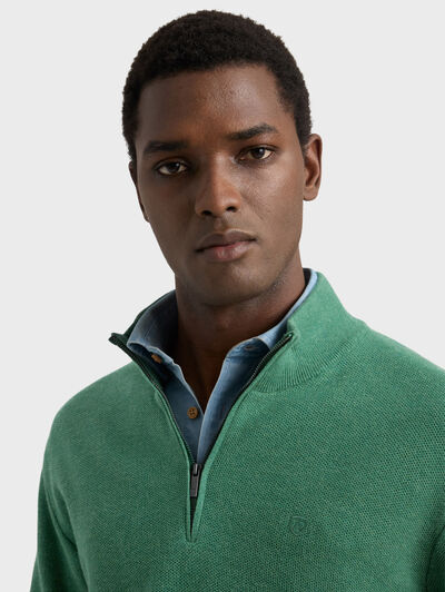 JERSEY CREMALLERA VERDE AGUA