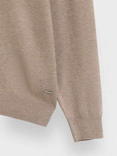 JERSEY CUELLO VUELTO CAMEL