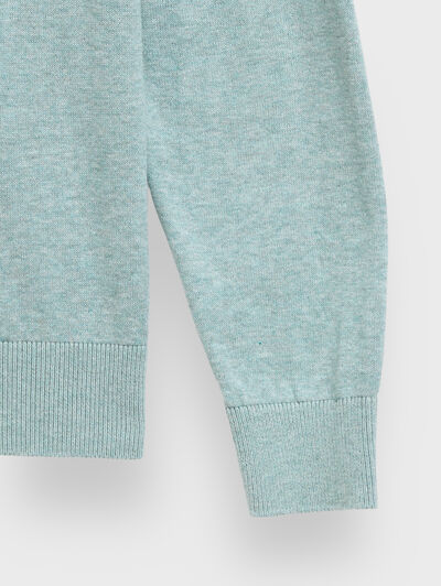 JERSEY V-NECK VERDE AGUA