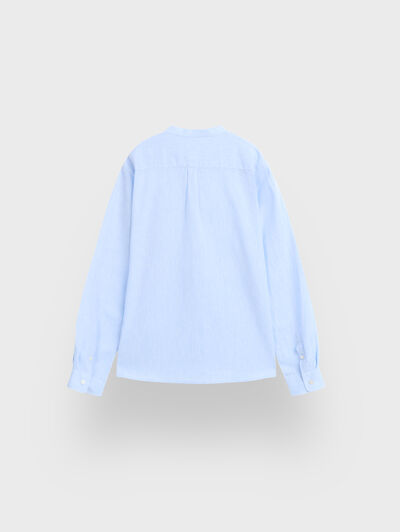 CAMISA LINO MAO KIDS CELESTE