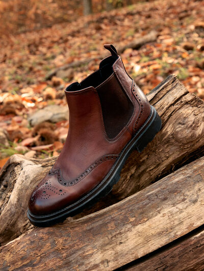 BOTIN PICADO PIEL MARRÓN