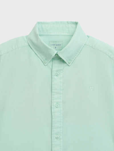 CAMISA PANAMA DYE VERDE AGUA