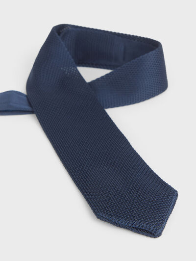 CORBATA PUNTO LISA AZUL