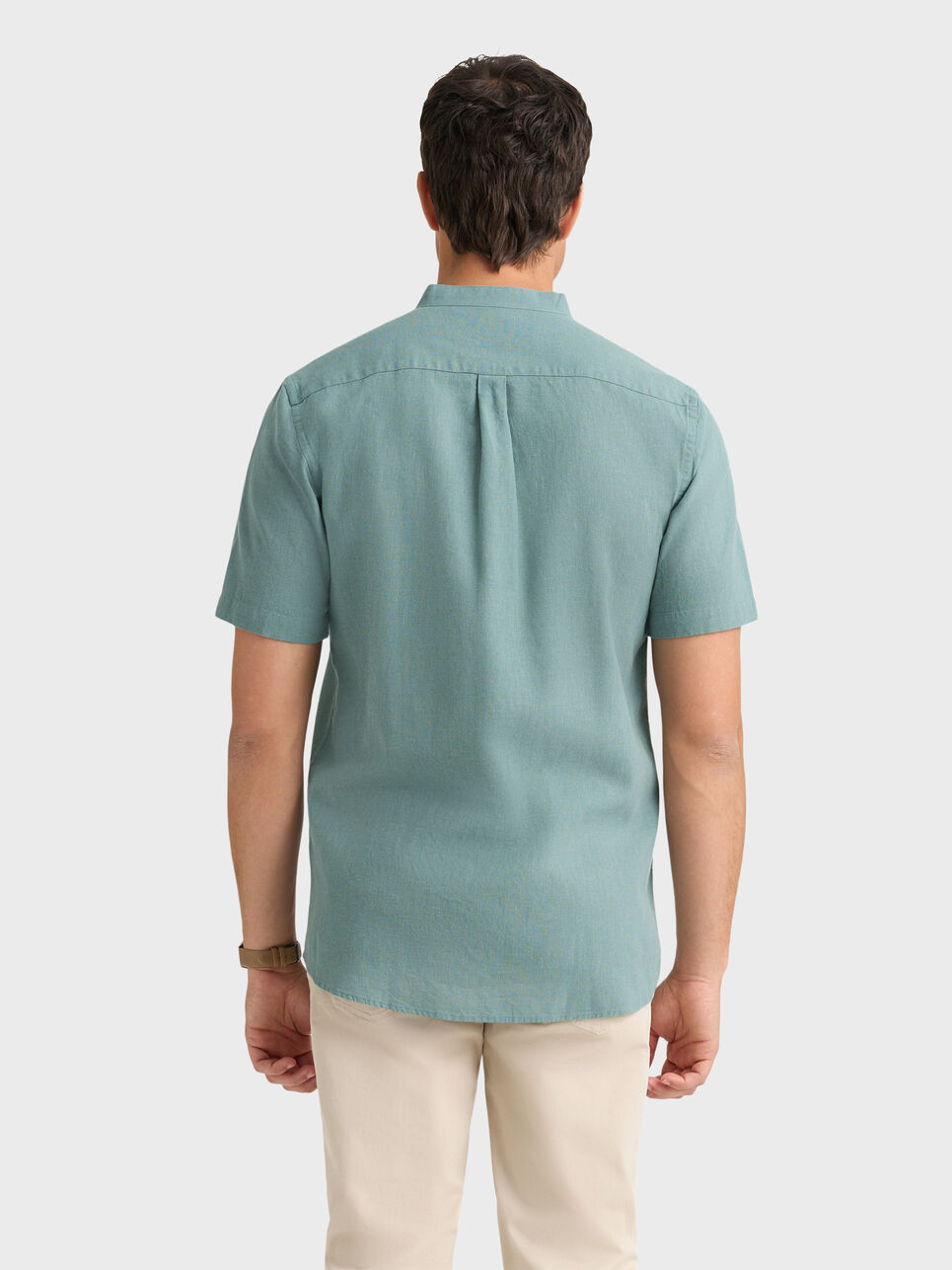 CAMISA LINO M.CORTA MAO