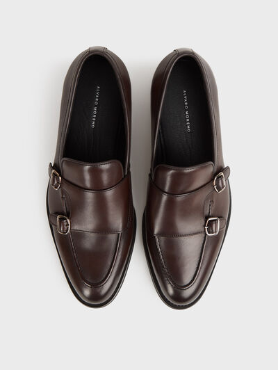 MOCASIN ANTIFAZ HEBILLAS MARR&Oacute;N