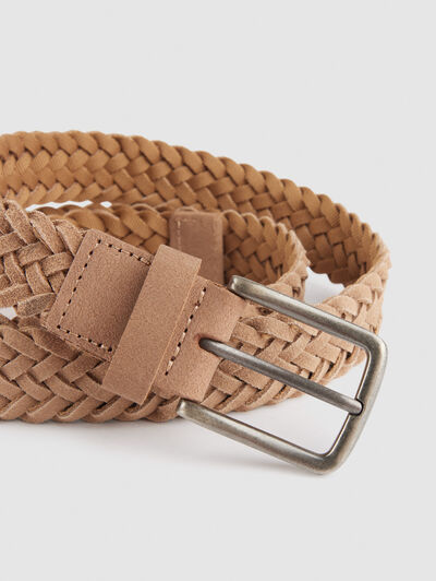 CINTURON TRENZADO SERRAJE BEIGE