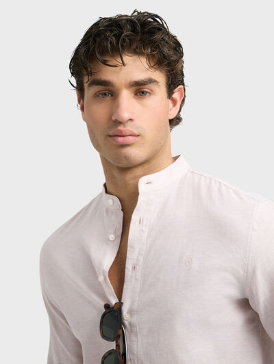 CAMISA LINO MAO BEIGE