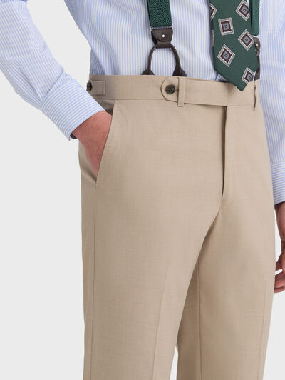PANTALON DOPPIO PLAIN BEIGE