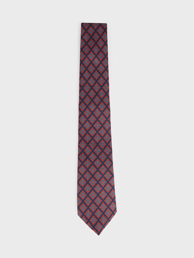CORBATA PRINTED AZUL MARINO