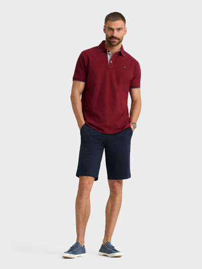 POLO CONTRAST BURDEOS