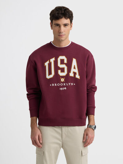 SUDADERA BROOKLYN BURDEOS