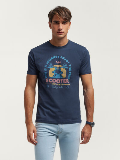 CAMISETA SCOOTER AZUL MARINO