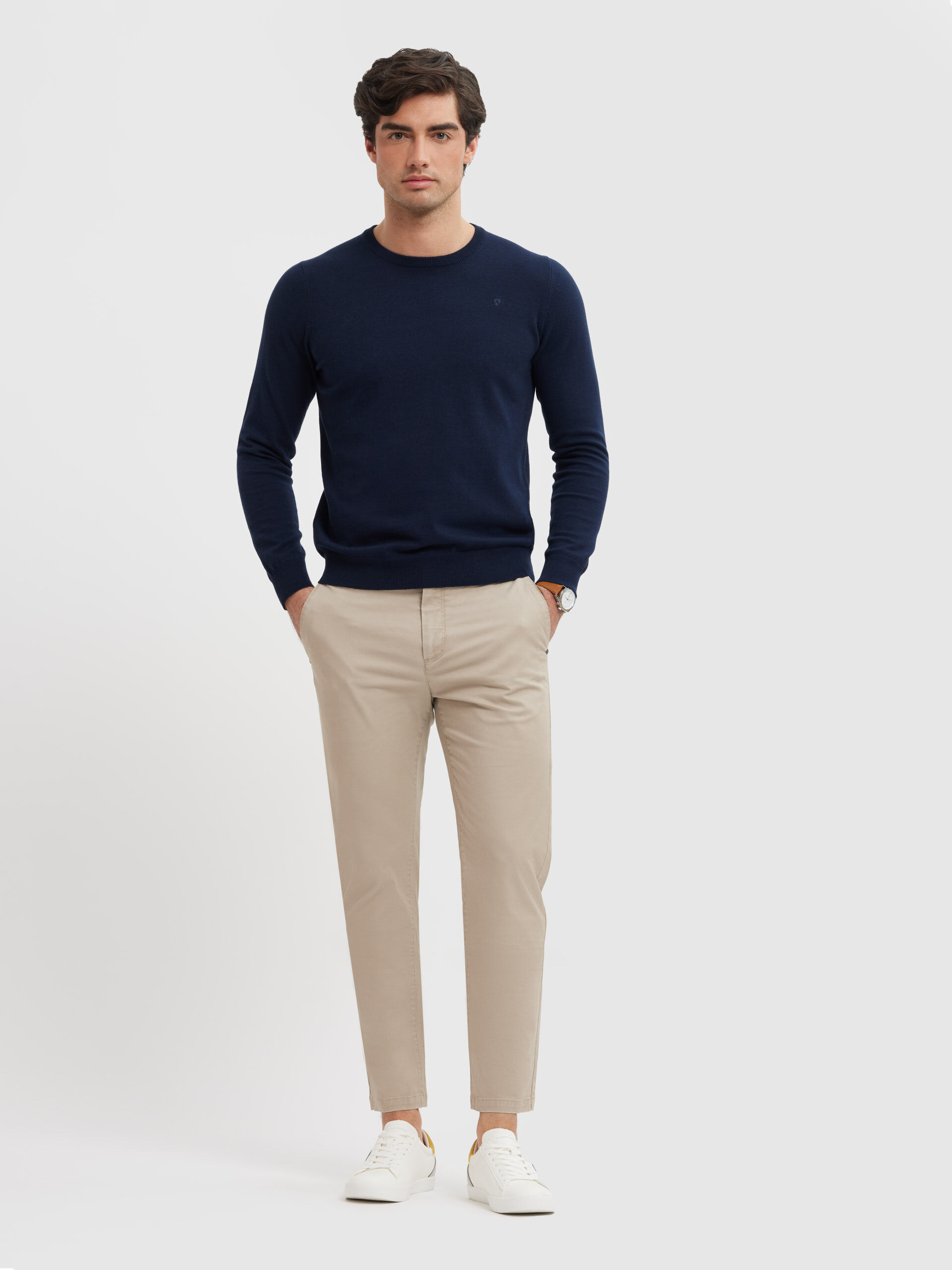 JERSEY ROUND NECK AZUL MARINO