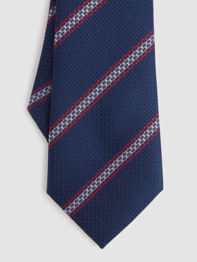 CORBATA JACQUARD MF AZUL MARINO