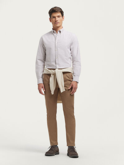 CAMISA OXFORD CLUB BEIGE