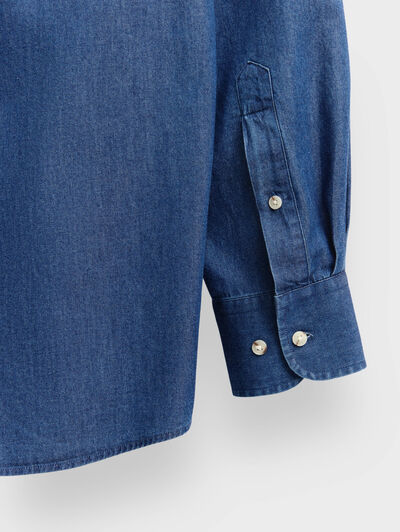 CAMISA DENIM BUTTON DOWN AZUL MARINO