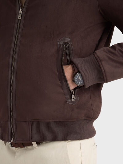 CAZADORA KIGSLEY MARR&Oacute;N