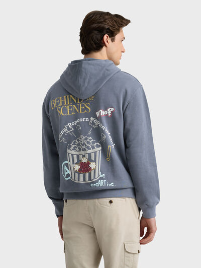 SUDADERA POPCORN AZUL MARINO