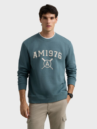 SUDADERA PATCH TURQUESA