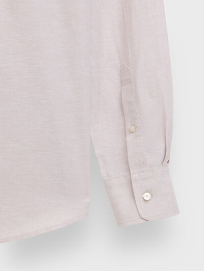 CAMISA LINO ALEX BEIGE