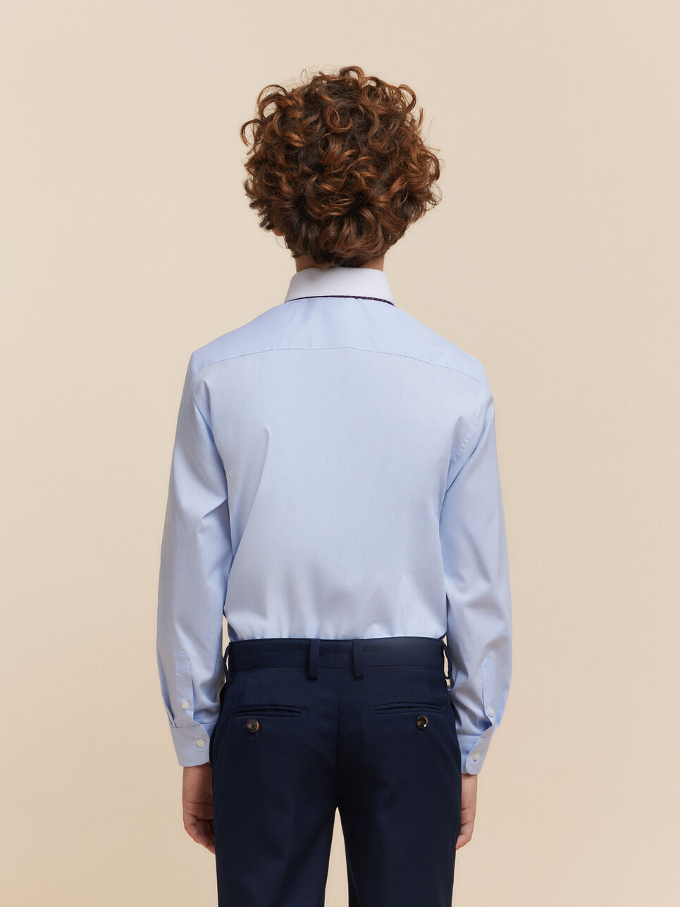 CAMISA MIL RAYAS C.BCO KIDS