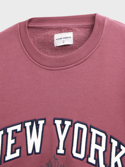 SUDADERA NEW YORK ROSA