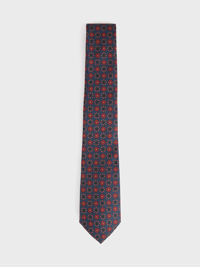 CORBATA PRINTED AZUL MARINO