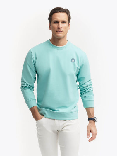 SUDADERA LOGO TURQUESA