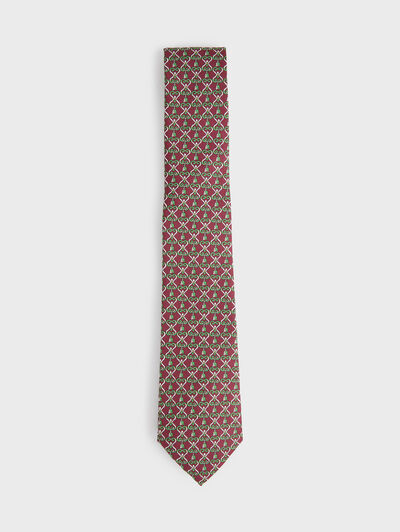CORBATA PRINTED BURDEOS
